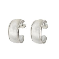 Croissant Hoops (Silver)